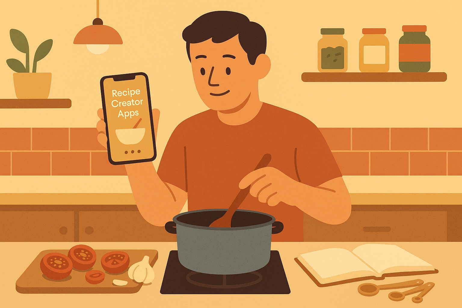 iPhone displaying recipe creator apps interface